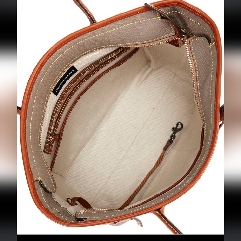 NWT Dooney & Bourke Leather Pebble Tote: Hot Pink - Picture 15 of 16